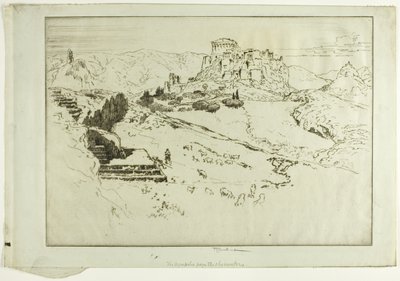 Die Akropolis vom Observatorium von Joseph Pennell