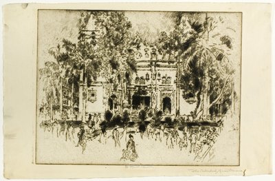 Die Kathedrale, Panama von Joseph Pennell