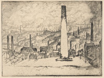 Der große Schornstein, Bradford von Joseph Pennell