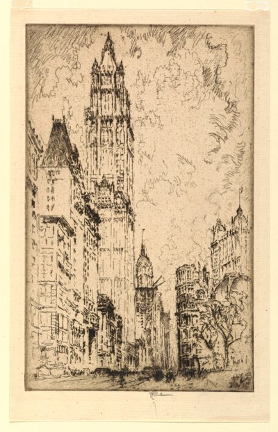 Das Woolworth Building von Joseph Pennell