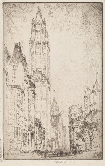 Das Woolworth Building von Joseph Pennell