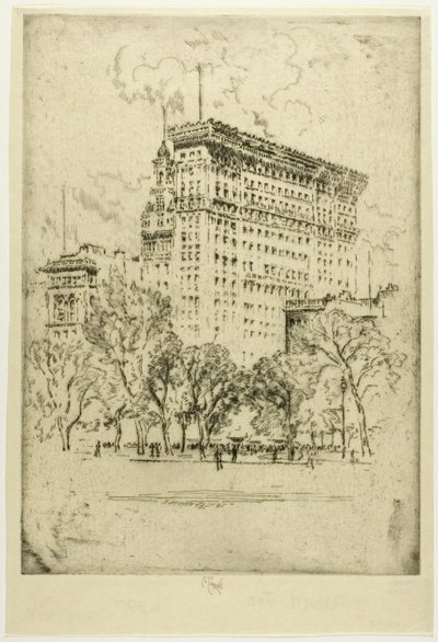 Union Square und Bank of Metropolis von Joseph Pennell