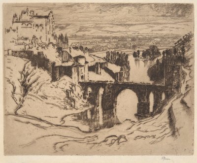 Ohne Titel [Brücke von St. Martin, Toledo] von Joseph Pennell