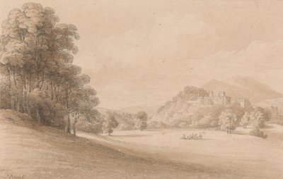 Dunster Castle, Somerset: Schloss in der Ferne von Joseph Powell