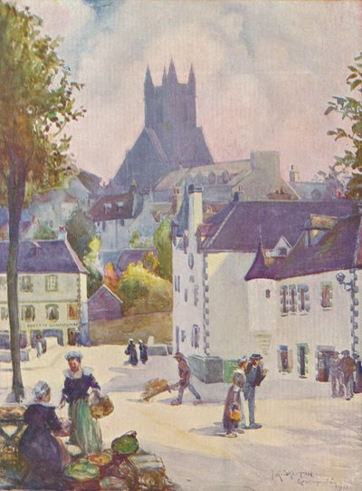 Frühling in der Bretagne Quimperlé, 1911, 1913 von Joseph Ratcliffe Skelton