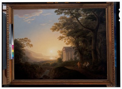 Eine ideale Landschaft mit Tempel von Joseph Rebell
