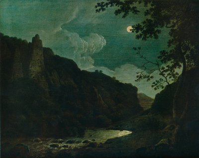 Dovedale bei Mondschein, 1784 von Joseph Wright of Derby