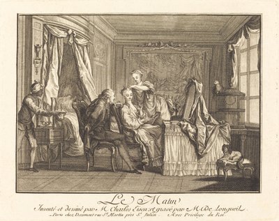 Der Morgen von Joseph de Longueil after Charles Eisen