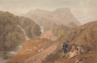 Arkadische Landschaft mit Hirten von Joshua Cristall