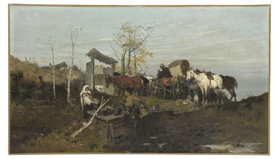 Gespräch am Brunnen, 1877 von Jozef Brandt