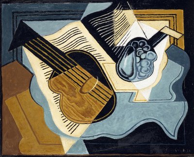 Gitarre und Obstschale, 1921 von Juan Gris