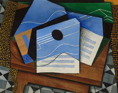Gitarre auf einem Tisch von Juan Gris