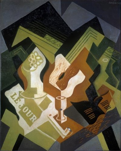 Gitarre und Obstschale von Juan Gris