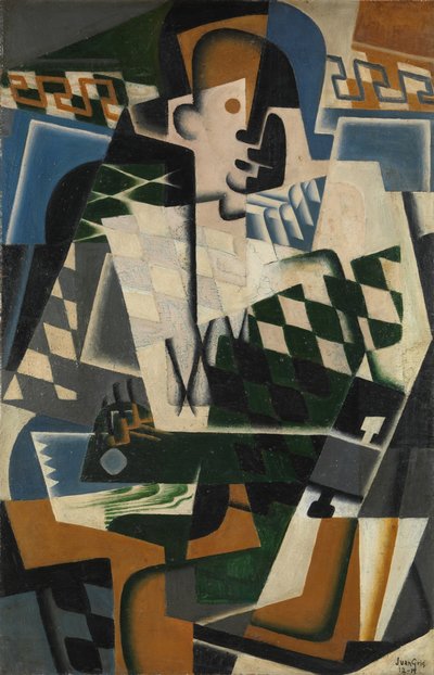 Harlekin mit Gitarre von Juan Gris