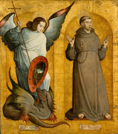 Michael der Erzengel und der Heilige Franziskus von Juan de Flandes