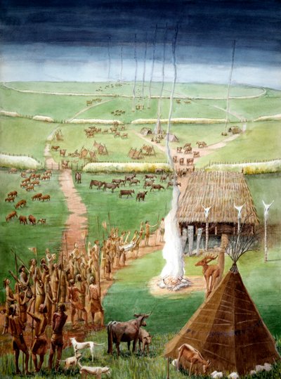 Windmill Hill, Avebury, Wiltshire, in neolithischer Zeit von Judith Dobie