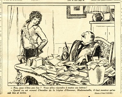Candide, Satirisch in Schwarz-Weiß von Jules Abel Faivre