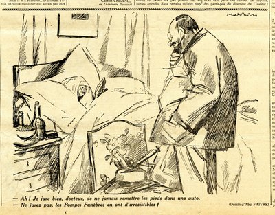 Candide, Satirisch in Schwarz-Weiß von Jules Abel Faivre