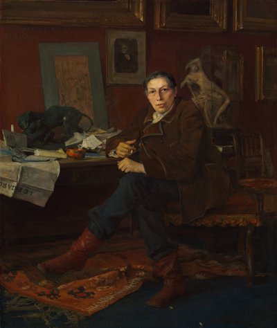 Albert Wolff in seinem Arbeitszimmer von Jules Bastien Lepage