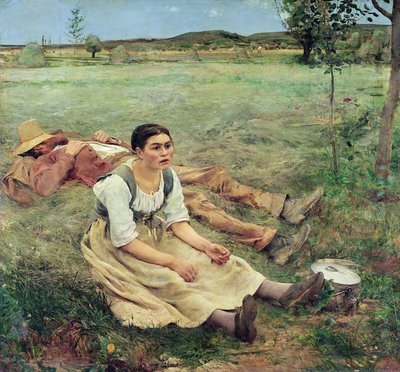 Die Heuarbeiter, 1877 von Jules Bastien Lepage
