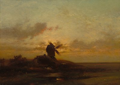 Die Windmühle, späte 1850er von Jules Dupré