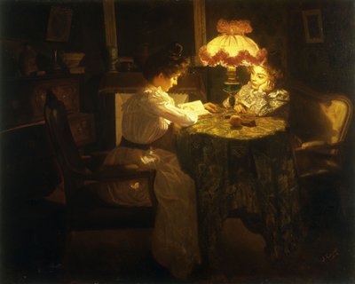 Lampenschein von Jules Emile Crochet