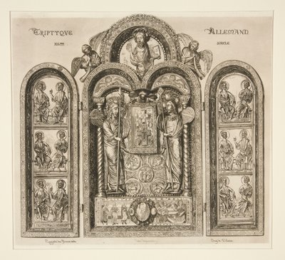 Deutsches Triptychon / 12. Jahrhundert von Jules Ferdinand Jacquemart