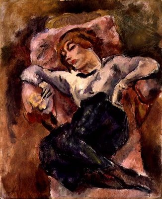 Hermine David schlafend, um 1916 von Jules Pascin