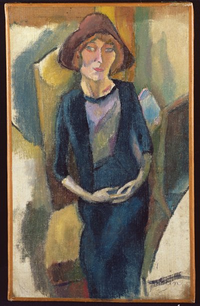 Hermine David in Blau, 1916 von Jules Pascin