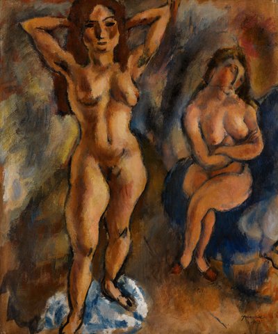 Zwei Akte – Einer stehend, einer sitzend von Jules Pascin