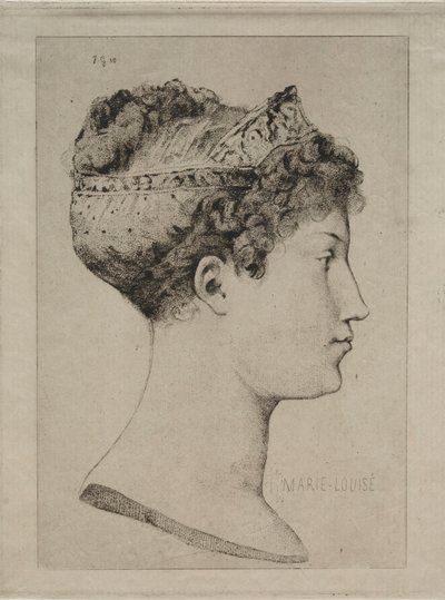 Marie Louise im Profil, 1860 von Jules de Goncourt