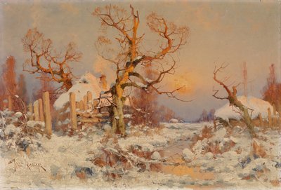 Winterlandschaft in der Abendsonne von Juli Julievich Klever