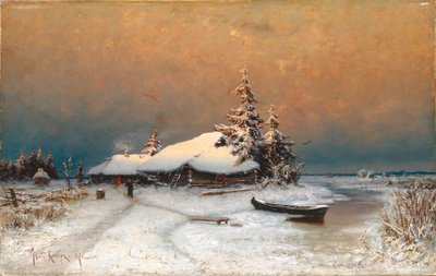 Wintersonnenuntergang, 1887 von Juli Julievich Klever