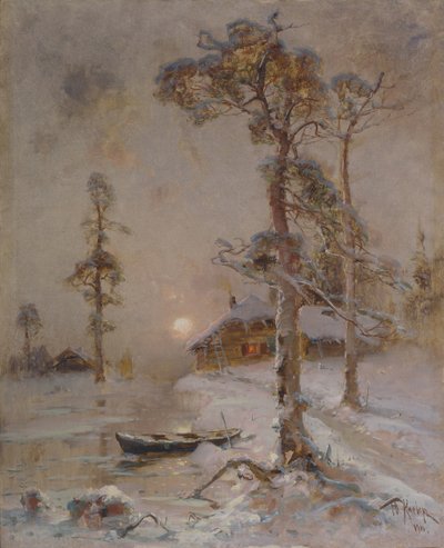 Wintersonnenuntergang von Juli Julievich Klever