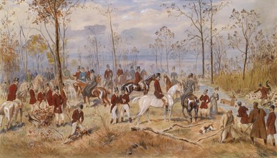 Fuchsjagd, ca. 1890 von Julius Blaas von