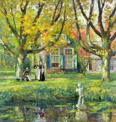 Mein Garten (Öl auf Leinwand) von Julius Gari Melchers