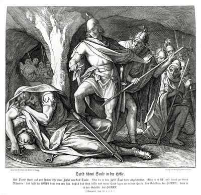 David verschont Sauls Leben von Julius Schnorr von Carolsfeld