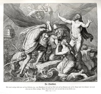 Die Sintflut, Genesis von Julius Schnorr von Carolsfeld