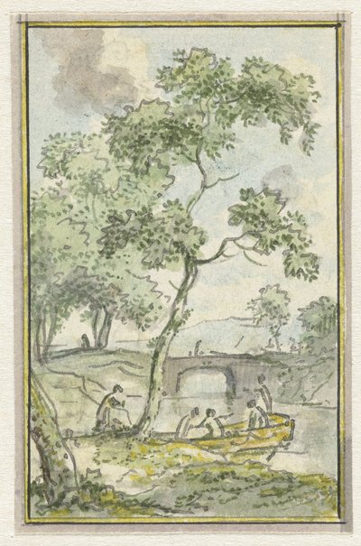 Landschaft mit einem Boot von Jurriaan Andriessen