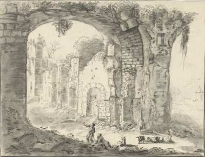 Landschaft mit Ruine von Jurriaan Cootwijck
