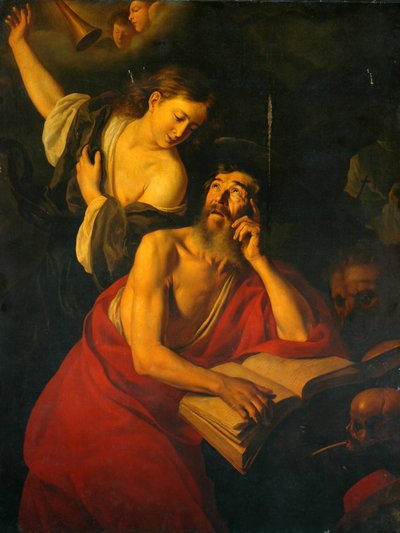 Der heilige Hieronymus von Engeln besucht von Jusepe de Ribera