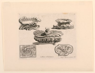 Salzfass und Schnupftabakdosen von Juste Aurèle Meissonnier