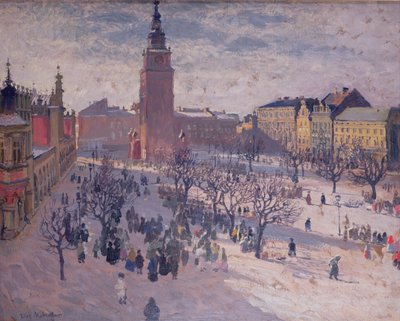 Hauptmarkt in Krakau von Józef Mehoffer