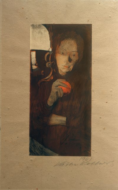 Frau mit Orange von Käthe Kollwitz