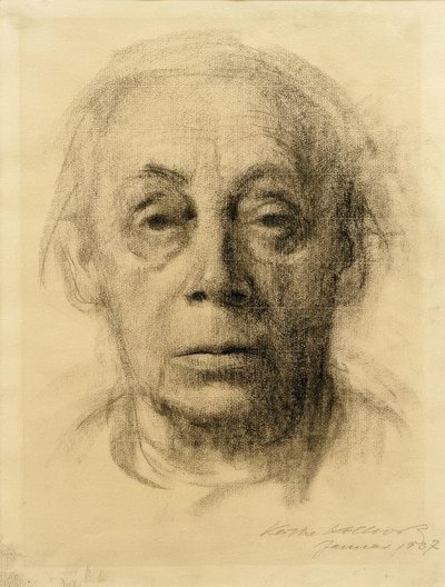 Selbstbildnis en face von Käthe Kollwitz
