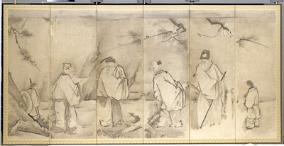 Vier Älteste des Mt. Shang von Kanō Tan’yū