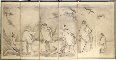 Vier Älteste des Berges Shang von Kanō Tan’yū