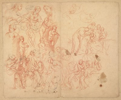Figurenstudien (recto); Figurenstudien (verso) von Karel Škréta