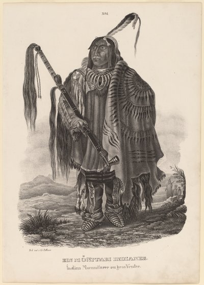 Ein Monitari-Indianer von Karl Bodmer