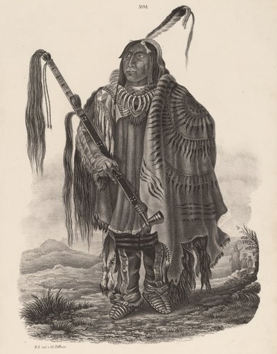 Ein Monitari-Indianer, 1839 von Karl Bodmer